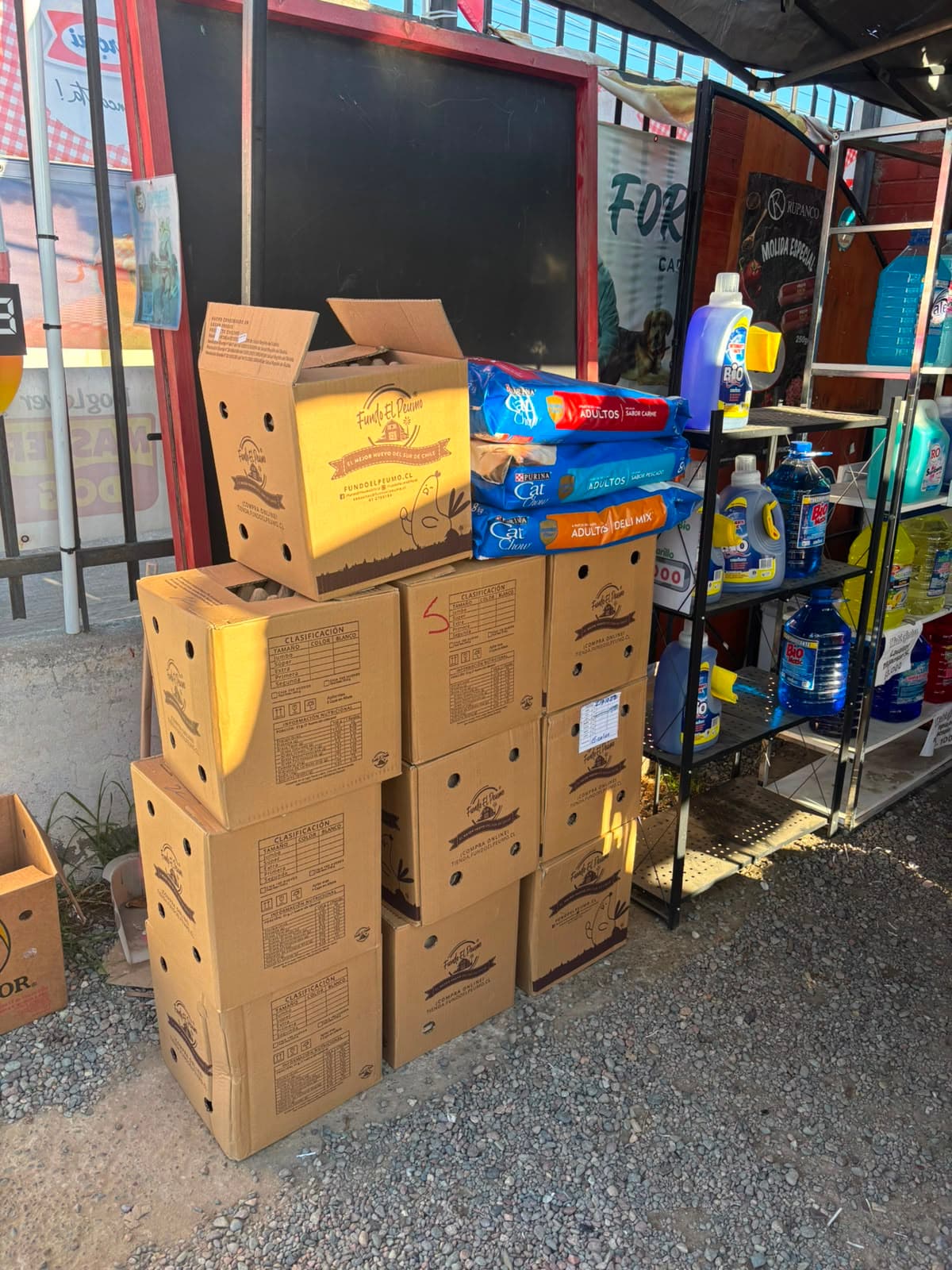 Mercadería recién entregada en Mr Gato